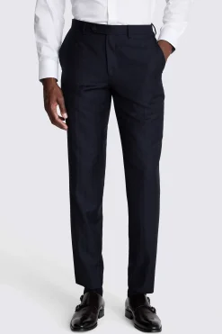 Italian Tailored Fit Navy Herringbone Suit