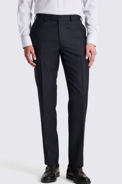 Italian Tailored Fit Navy Twill Trousers