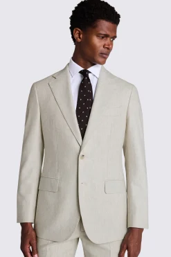 Italian Tailored Fit Neutral Flannel Suit