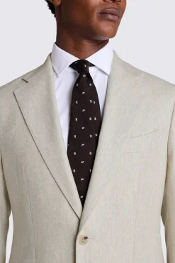 Italian Tailored Fit Neutral Flannel Suit