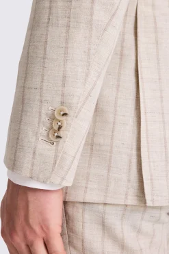 Italian Tailored Fit Neutral Stripe Suit