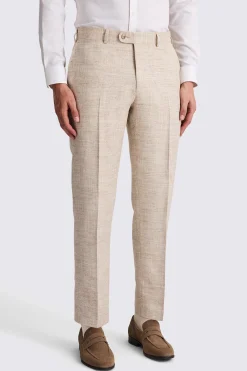 Italian Tailored Fit Oatmeal Herringbone Suit