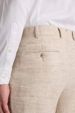 Italian Tailored Fit Oatmeal Trousers