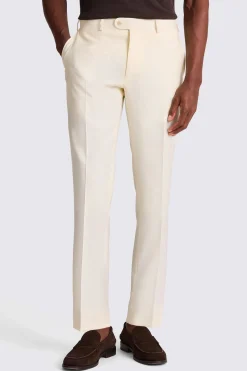 Italian Tailored Fit Off White Trousers