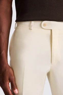 Italian Tailored Fit Off White Trousers