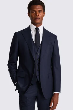 Italian Tailored Fit Plain Blue Suit