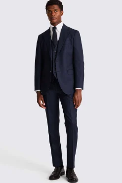 Italian Tailored Fit Plain Blue Suit
