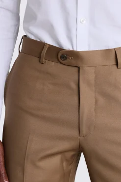 Italian Tailored Fit Rust Twill Trousers