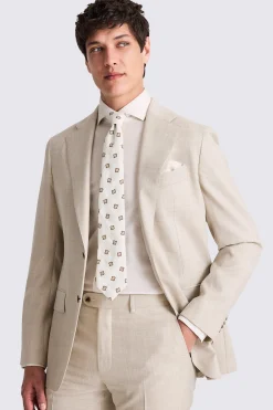 Italian Tailored Fit Taupe Hopsack Suit