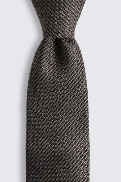 Italian Taupe Grenadine Tie