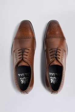 John White Lucan Tan Brogue Shoes