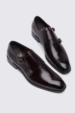 John White Monkton Brown Double Monk Shoes
