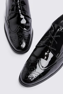 Kensington Black Patent Dress Brogues