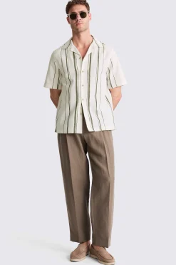 Khaki Cuban Stripe Shirt