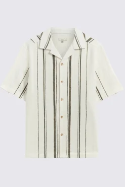 Khaki Cuban Stripe Shirt