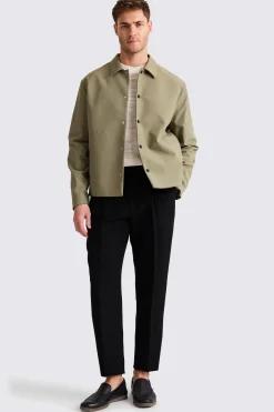 Khaki Nylon Coach Jacket