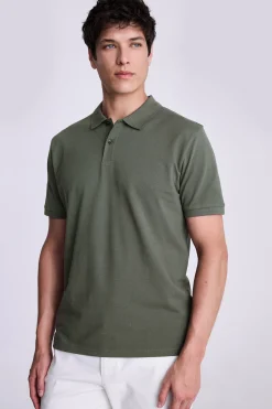 Khaki Pique Polo Shirt