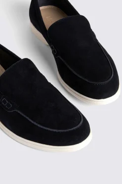 Lewisham Navy Suede Casual Loafers