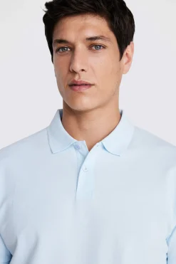 Light Blue Pique Polo Shirt