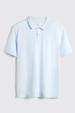 Light Blue Pique Polo Shirt