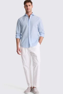 Light Blue Seersucker Stripe Shirt