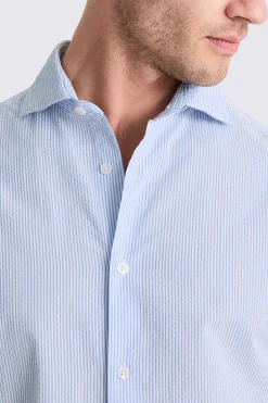 Light Blue Seersucker Stripe Shirt