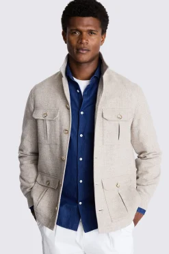 Light Camel Safari Shacket