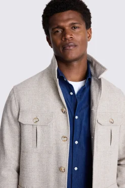 Light Camel Safari Shacket