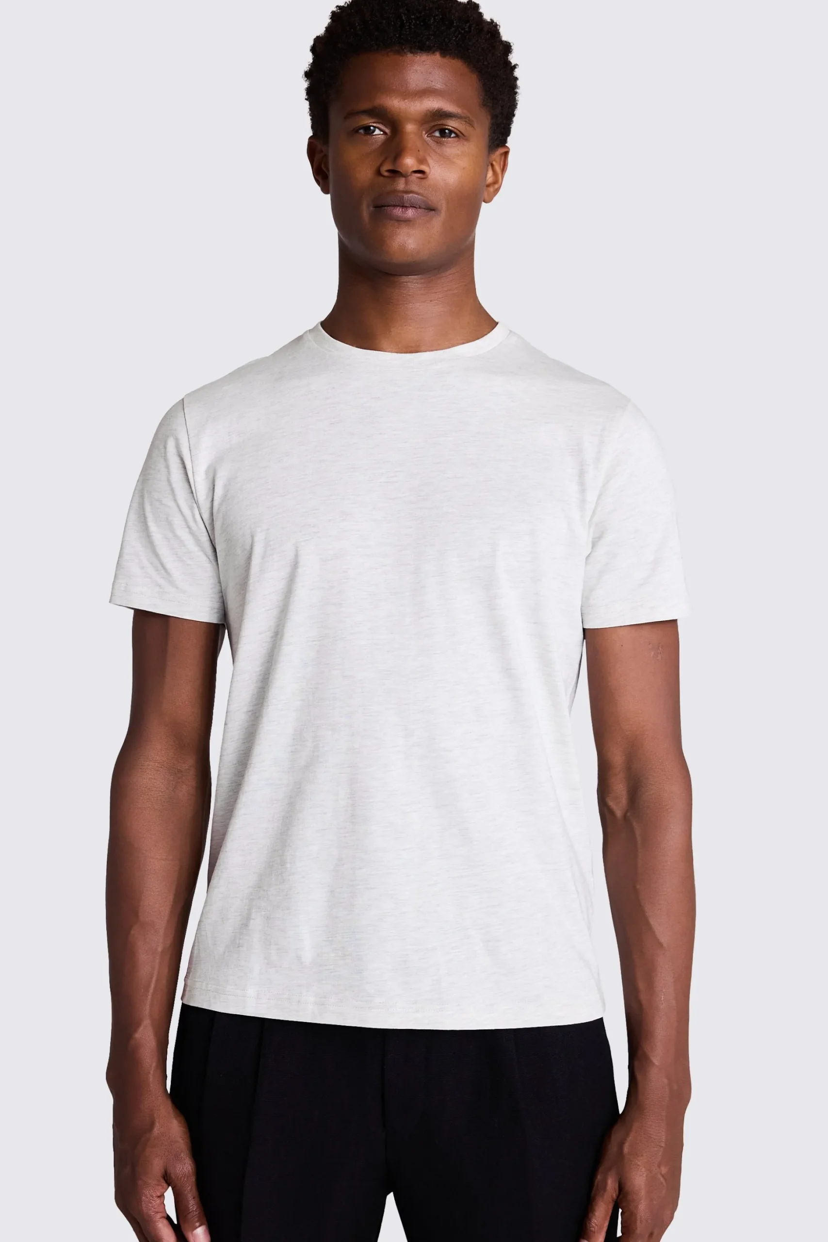 Light Grey Marl Crew Neck T-Shirt