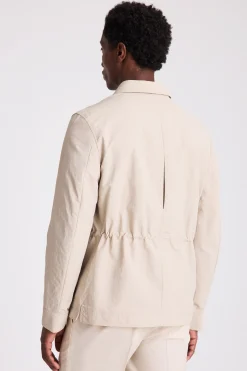 Light Taupe Technical Field Jacket