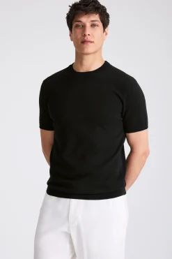 Linen Blend Black T-shirt