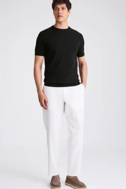 Linen Blend Black T-shirt