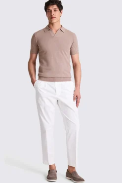 Linen Blend Pink Skipper Polo