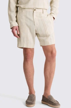 Linen Wide Stripe Shorts