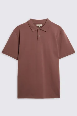 Marron Pique Polo Shirt