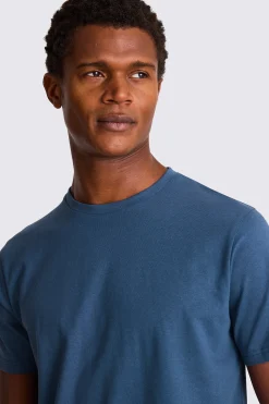 Mid Blue Crew-Neck T-Shirt