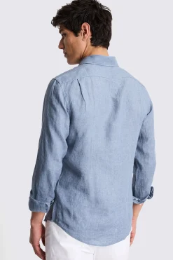Mid Blue Linen Shirt