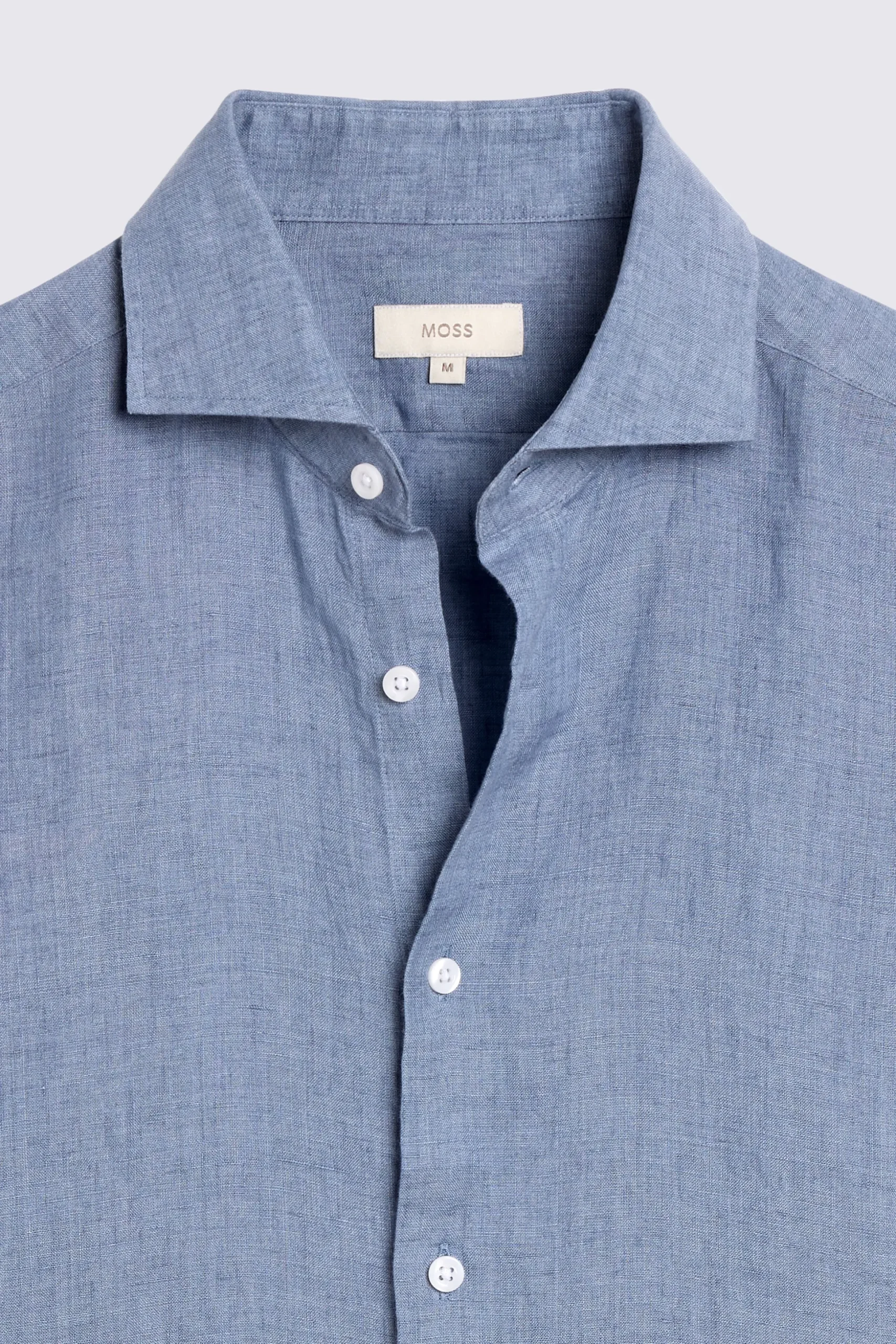 Mid Blue Linen Shirt