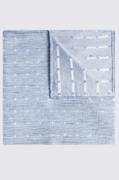Mid Blue Polka Dot Pocket Square