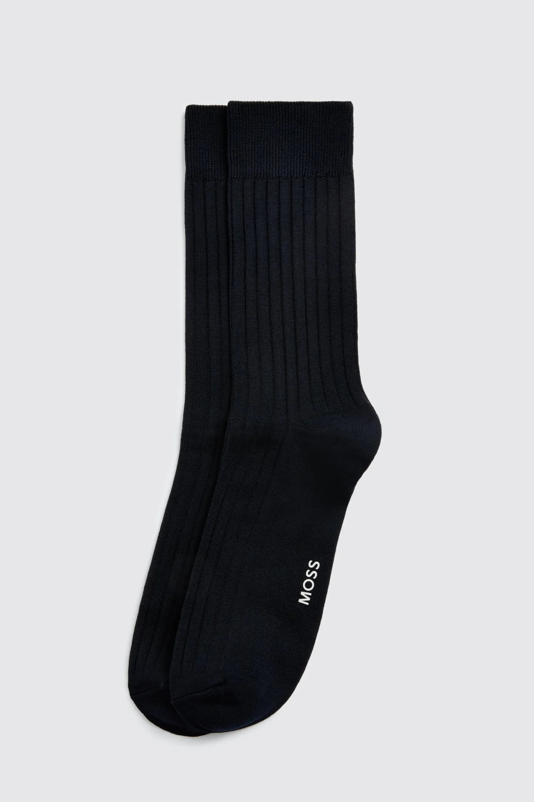 Navy Fine Ribbed Socks