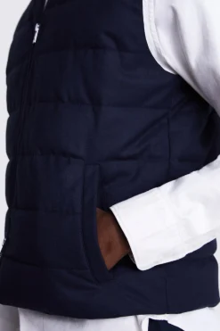Navy Flannel Gilet