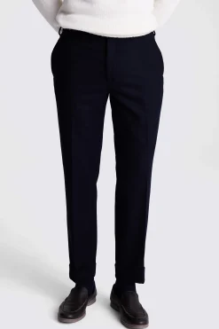 Navy Flannel Trousers