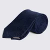 Navy Floral Swirl Silk Tie