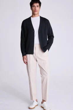 Navy Four Button Cardigan