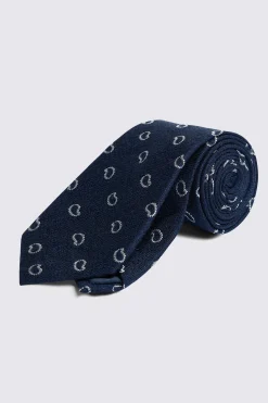 Navy Paisley Tie