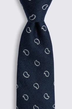 Navy Paisley Tie
