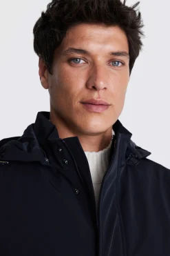 Navy Removable Hood Jacket