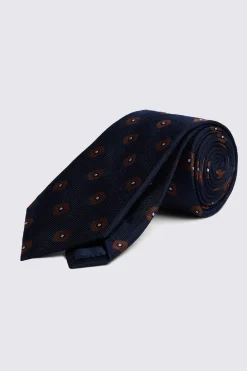 Navy Rust Geo Tie