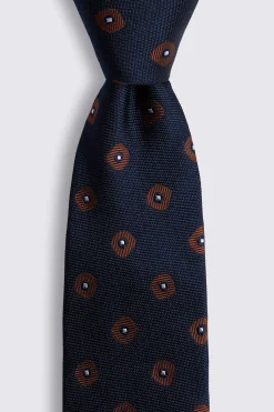 Navy Rust Geo Tie