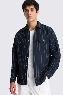 Navy Stripe Overshirt